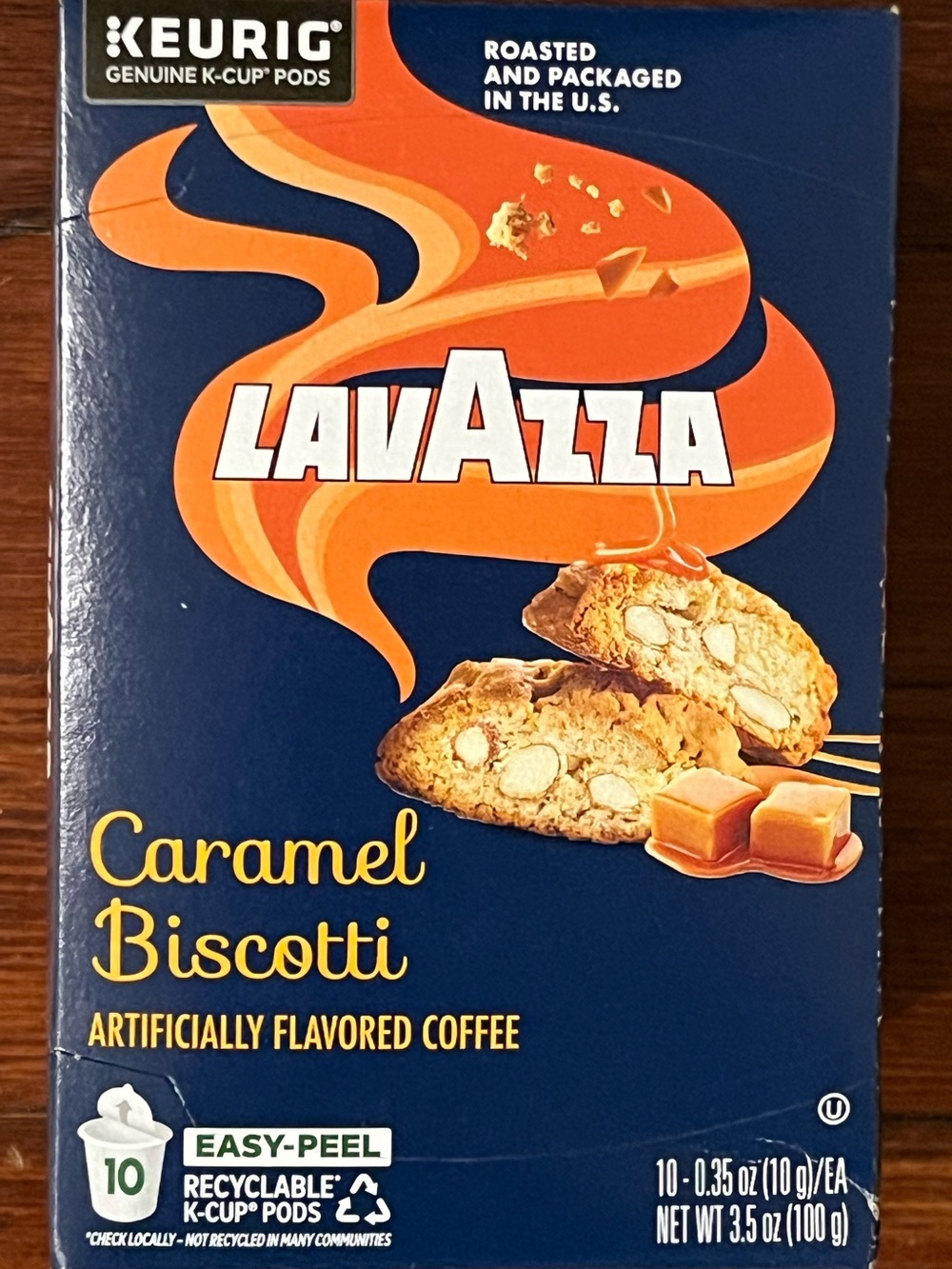New  Lavazza Caramel Biscotti In Box